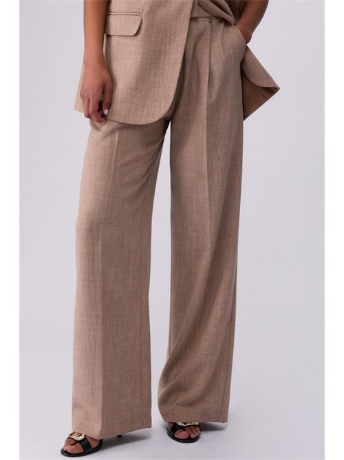 Pantaloni palazzo in tessuto mélange Liu Jo | WA6167T332A.02153
